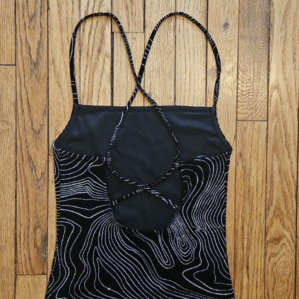 H&M Dived Black and White Glitter Strappy Bodycon Dress - Picture 4 of 5